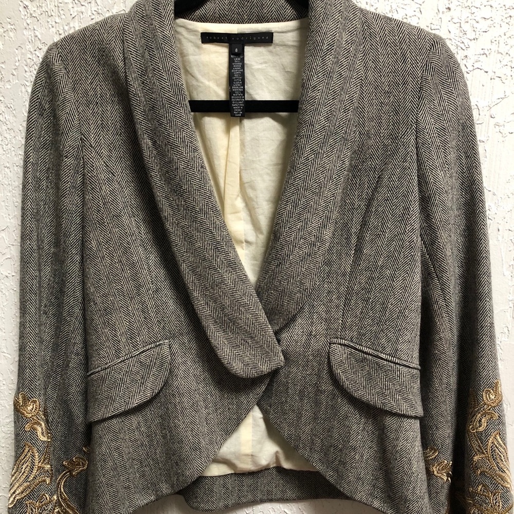 Robert Rodriguez Herringbone Blazer